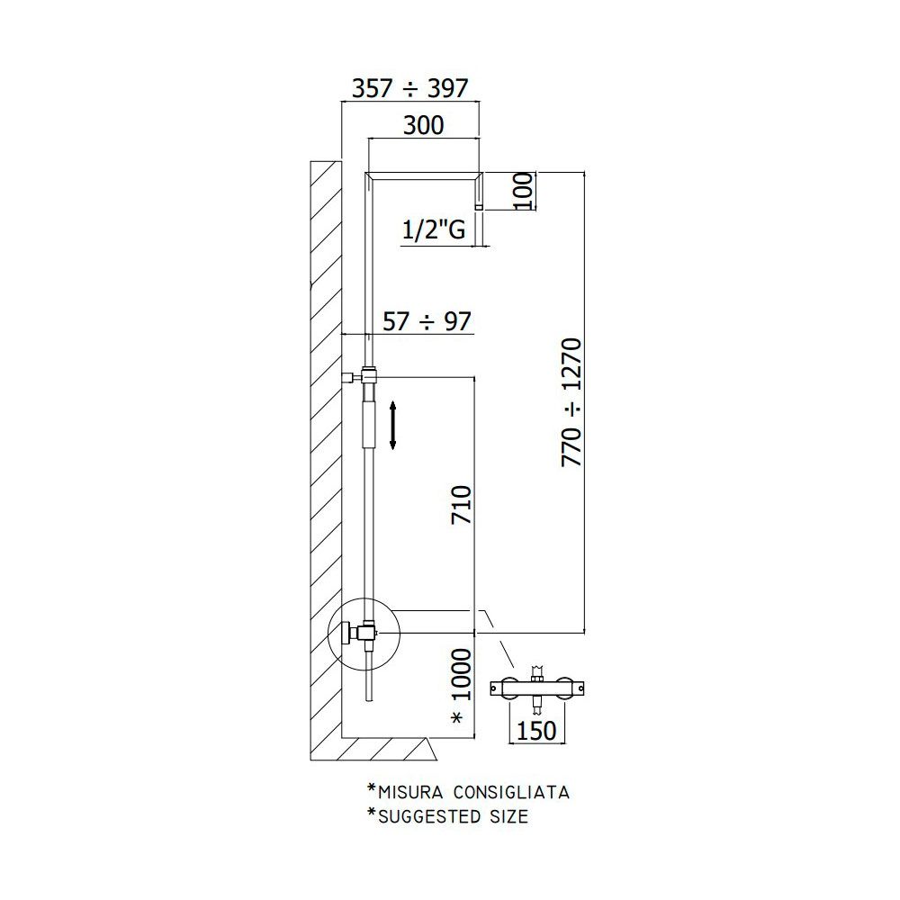 Душова система Paffoni Syncro Top хром ZCOL655CRX