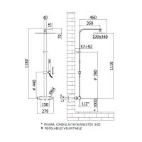 Душевая система с термостатом Paffoni City хром ZCOL665CR