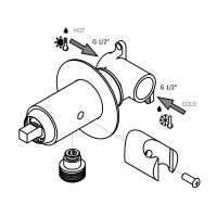 Гігієнічний душ Paffoni Tweet Round Mix медове золото ZDUP110HG