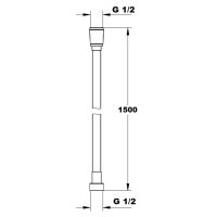 Шланг для душу Paffoni 150 см чорний матовий ZFLO071NO