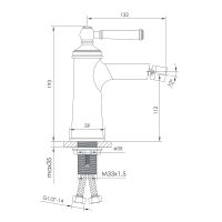 Змішувач для біде Imprese HYDRANT нікель брашований ZMK031806070