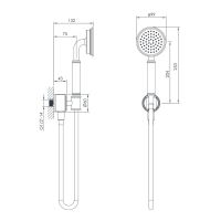 Душевой гарнитур Imprese HYDRANT никель брашированный ZMK031806100
