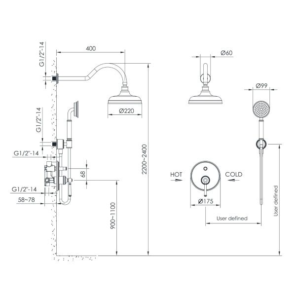 Душевая система Imprese HYDRANT никель брашированный ZMK031806110