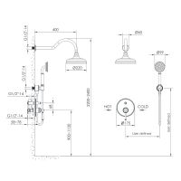 Душевая система Imprese HYDRANT никель брашированный ZMK031806110