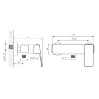 Змішувач для душу Imprese GRAFIKY чорний нікель матова ZMK041807080