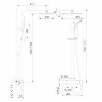 Душова система Imprese GRAFIKY чорний нікель брашований ZMK0424070480
