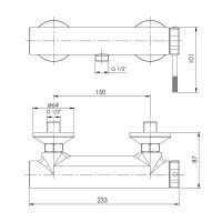 Смеситель для душа Imprese BRENTA графит матовый ZMK091908080