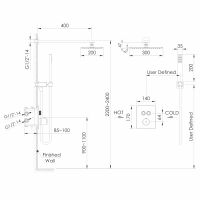 Душова система прихованого монтажу Imprese GRAFIKY бронза брашована ZMK1724150481