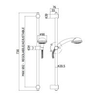 Душевой гарнитур Paffoni Royal хром ZSAL119CR